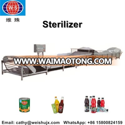 continuous water immersed sterilizing machine price for canning food factory